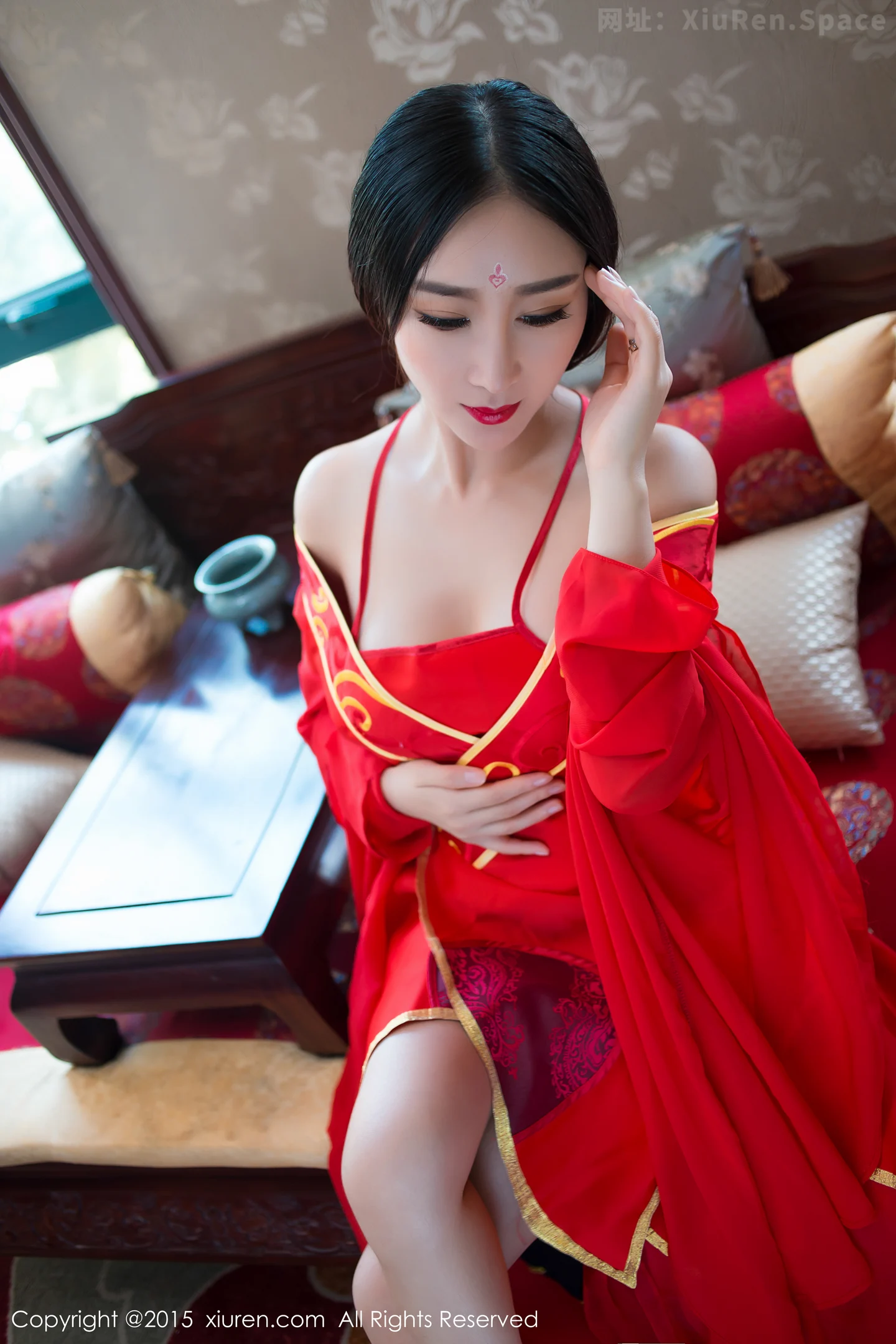 图片[2]-[XiuRen秀人网]VOL.382 嫩模邹晶晶《花千骨魔化》COS七夕福利红色小内裤诱惑写真57P-秀人网官方网站